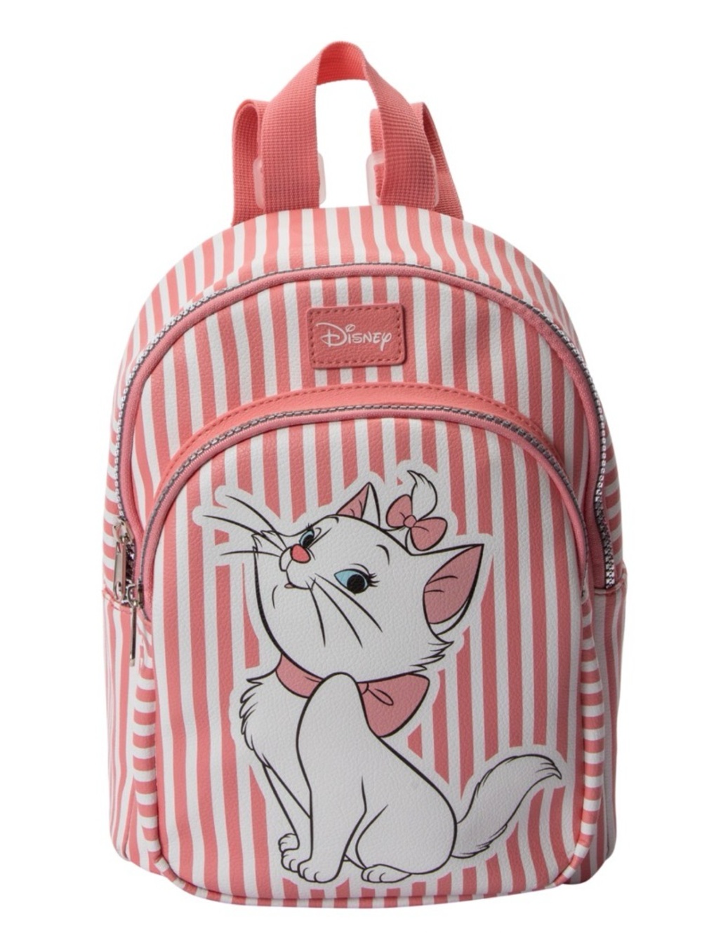 NWT Disney Pink and White Striped Marie Cat Mini Backpack 💖